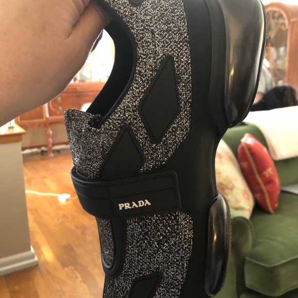 Prada knit tennis shoes. Size 8. Never worn. main image 5